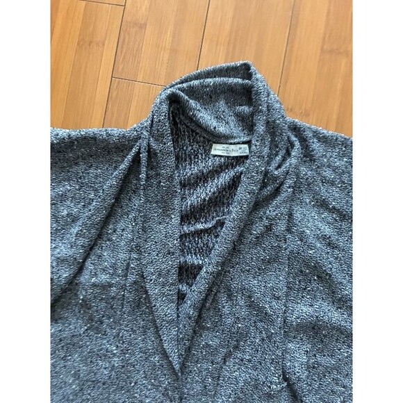 Abercrombie Fitch Women Sweater One Size Gray Cotton Blend Knitted Cardigan Fit - Picture 2 of 6